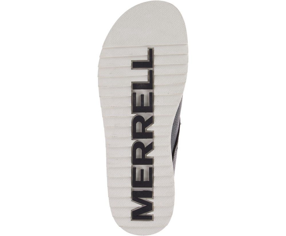 Slip On Senhora - Merrell Juno Clog Couro - Pretas - QTI589261